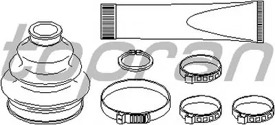 Комплект пылника, приводной вал TOPRAN купить