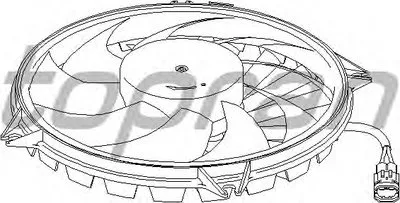 Вентилятор, охлаждение двигателя TOPRAN купить