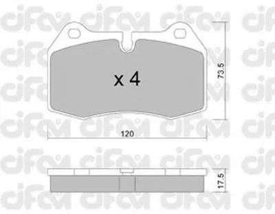 Комплект тормозных колодок, дисковый тормоз CIFAM купить