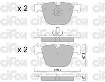Комплект тормозных колодок, дисковый тормоз CIFAM купить