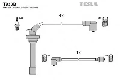 Комплект проводов зажигания TESLA купить