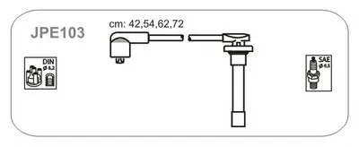 Комплект проводов зажигания JANMOR купить