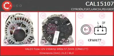 Генератор GENUINE SERIES CASCO купить