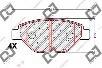 Комплект тормозных колодок, дисковый тормоз DJ PARTS купить
