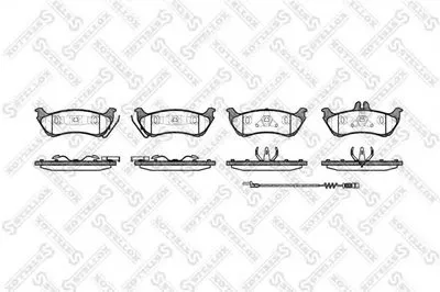 Комплект тормозных колодок, дисковый тормоз STELLOX купить