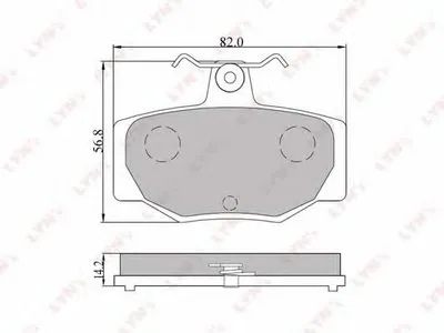Комплект тормозных колодок, дисковый тормоз LYNXauto купить