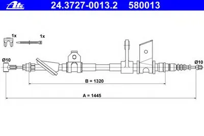 Трос, стояночная тормозная система ATE купить