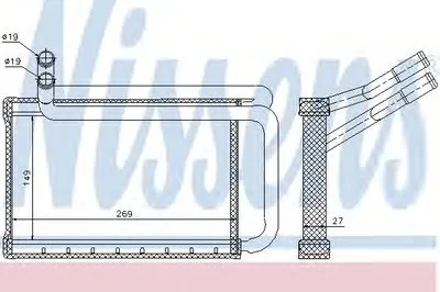 Теплообменник, отопление салона NISSENS купить