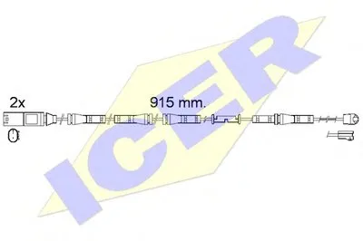 Сигнализатор, износ тормозных колодок ICER купить