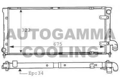 Радиатор, охлаждение двигателя AUTOGAMMA купить