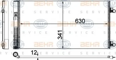 Конденсатор, кондиционер BEHR HELLA SERVICE HELLA купить