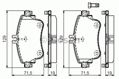 Комплект тормозных колодок, дисковый тормоз BOSCH купить