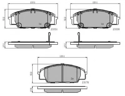 Комплект тормозных колодок, дисковый тормоз NATIONAL купить