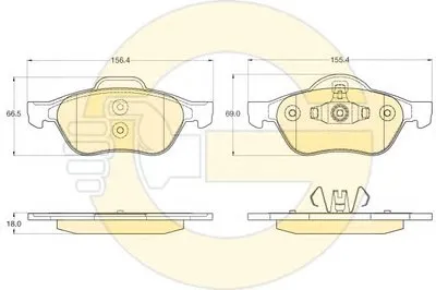 Комплект тормозных колодок, дисковый тормоз GIRLING купить