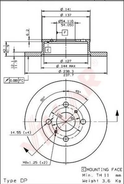 Тормозной диск VILLAR купить