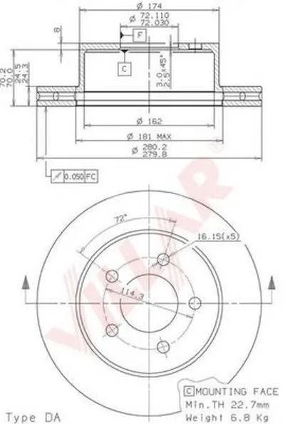 Тормозной диск VILLAR купить