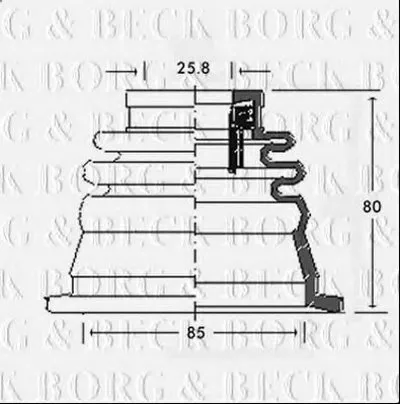 Пыльник, приводной вал BORG & BECK купить