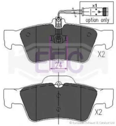 Комплект тормозных колодок, дисковый тормоз EEC купить