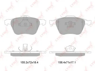 Комплект тормозных колодок, дисковый тормоз LYNXauto купить