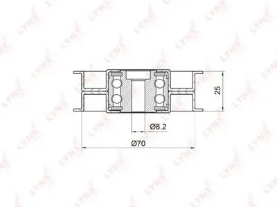 Паразитный / ведущий ролик, поликлиновой ремень LYNXauto купить