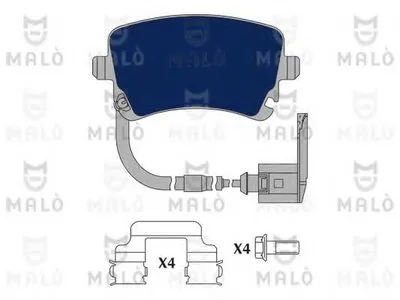 Комплект тормозных колодок, дисковый тормоз MALÒ купить