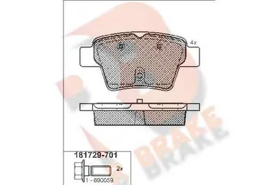 Комплект тормозных колодок, дисковый тормоз R BRAKE купить
