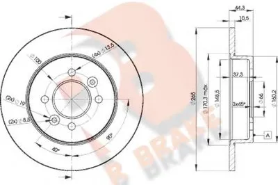 Тормозной диск R BRAKE купить