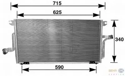 Конденсатор, кондиционер BEHR HELLA SERVICE HELLA купить