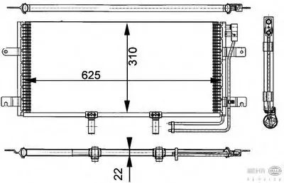 Конденсатор, кондиционер BEHR HELLA SERVICE HELLA купить