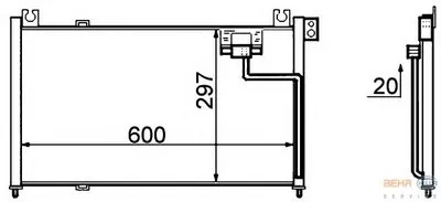 Конденсатор, кондиционер BEHR HELLA SERVICE HELLA купить