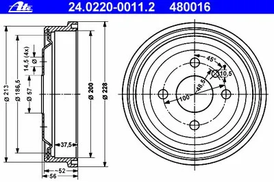 Тормозной барабан ATE купить