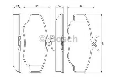 Комплект тормозных колодок, дисковый тормоз BOSCH купить