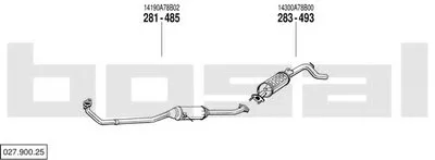 Система выпуска ОГ BOSAL купить