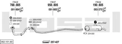 Система выпуска ОГ BOSAL купить