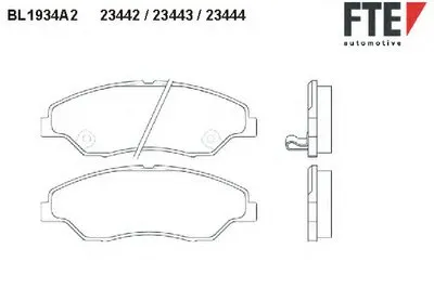 Комплект тормозных колодок, дисковый тормоз FTE купить