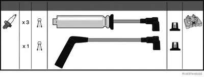 Комплект проводов зажигания HERTH+BUSS JAKOPARTS купить