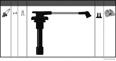 Комплект проводов зажигания HERTH+BUSS JAKOPARTS купить