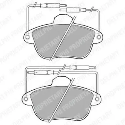 Комплект тормозных колодок, дисковый тормоз DELPHI купить
