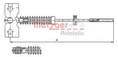 Трос, стояночная тормозная система COFLE METZGER купить
