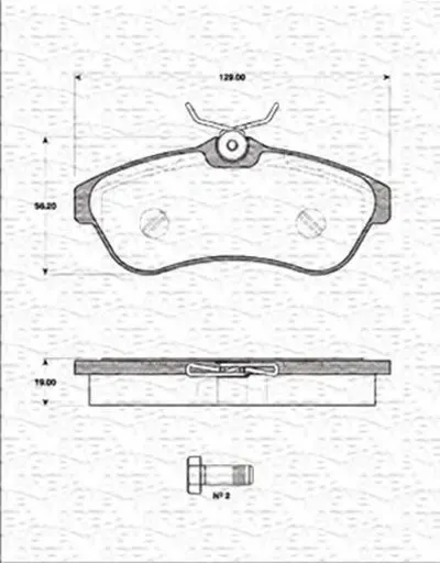 Комплект тормозных колодок, дисковый тормоз MAGNETI MARELLI купить