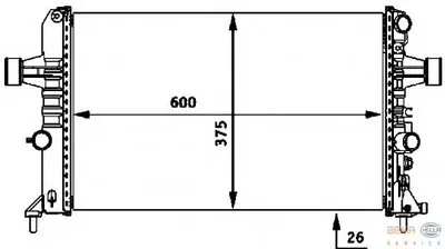 Радиатор, охлаждение двигателя BEHR HELLA SERVICE купить