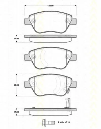 Комплект тормозных колодок, дисковый тормоз TRISCAN купить