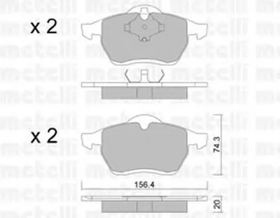 Комплект тормозных колодок, дисковый тормоз METELLI купить