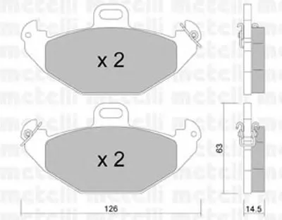 Комплект тормозных колодок, дисковый тормоз METELLI купить