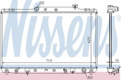 Радиатор, охлаждение двигателя NISSENS купить