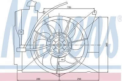 Вентилятор, охлаждение двигателя NISSENS купить