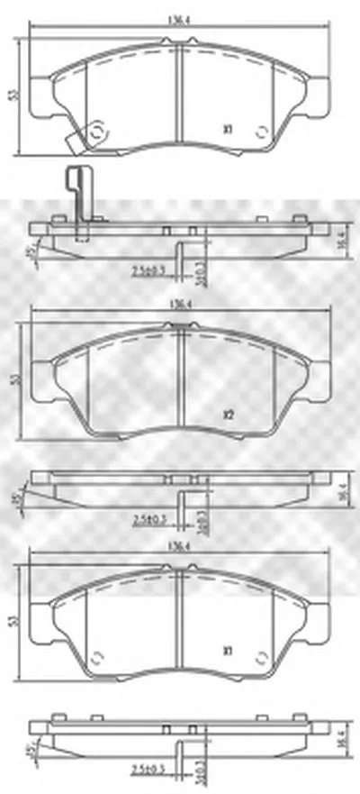 Комплект тормозных колодок, дисковый тормоз MAPCO купить