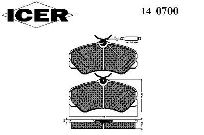 Комплект тормозных колодок, дисковый тормоз ICER купить