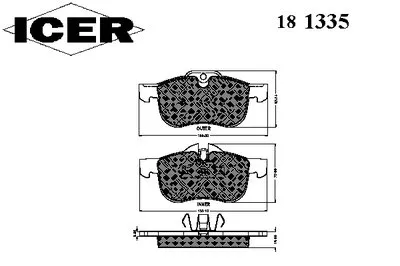 Комплект тормозных колодок, дисковый тормоз ICER купить