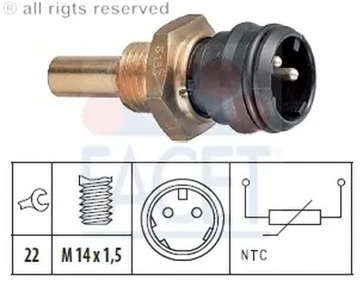 Датчик, температура охлаждающей жидкости; Датчик, температура охлаждающей жидкости; Датчик, температура охлаждающей жидкости FACET купить